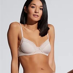 Natori set of 3 (1 Blue 2 Beige) Discreet Convertible Spacer Underwire Bras 36DD